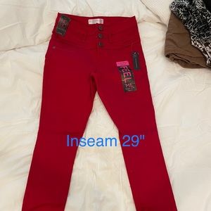 NWT No Boundaries Junior Size 9 stretch skinny leg pants